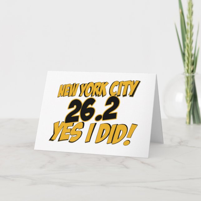 Carte Marathon de New York City (Devant)