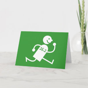 Carte Marathon mignon et drôle