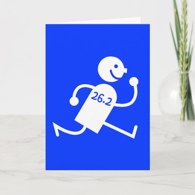 Carte Marathon mignon et drôle (Devant)