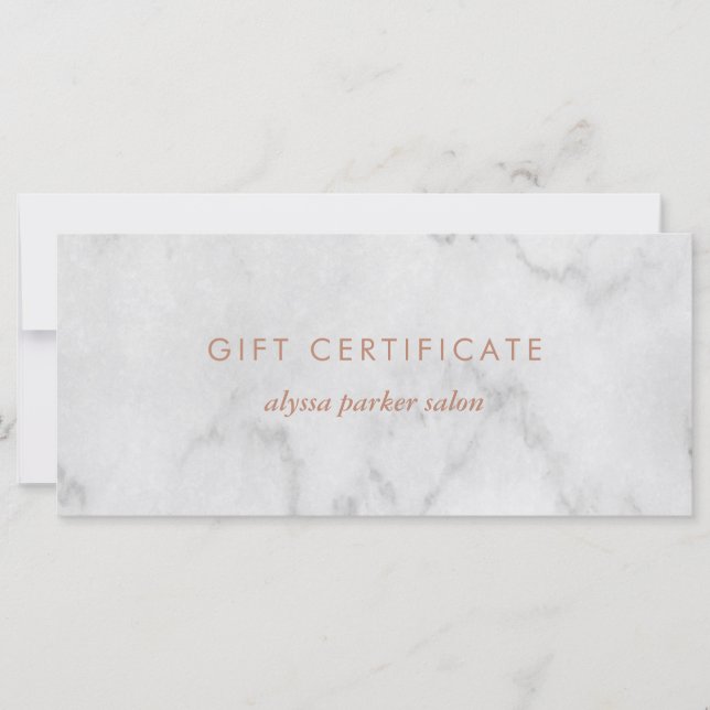 Carte Marble Look Certificat cadeau (Devant)