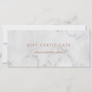 Carte Marble Look Certificat cadeau