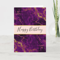 Marbre Abstrait moderne violet et or Anniversaire