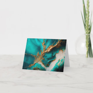 Carte Marbre liquide à la menthe pastel