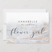 Marbres modernes en bleu Flower Girl Proposition C