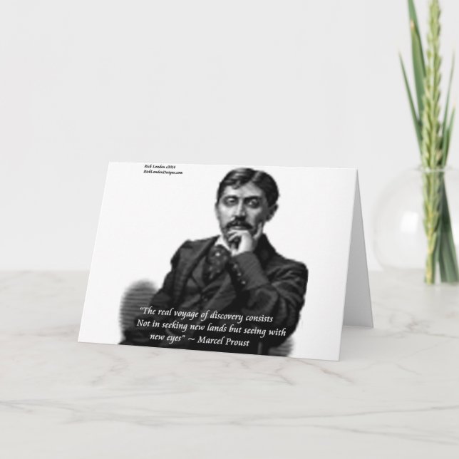 Carte Marcel Proust & Citation célèbre (Devant)