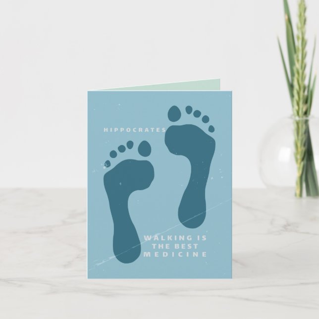 Carte Marcher est le meilleur médicament Hippocrate cita (Devant)