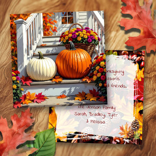 Carte Marches d'avant de l'automne Bon thanksgiving