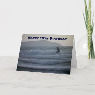 CARTE MARCHEZ LA VAGUE ET AMUSEZ-VOUS LE 15 ANNIVERSAIRE