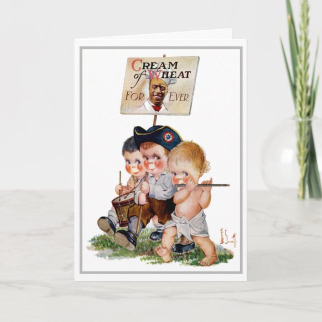 CARTE "MARCHING BAND" CRÈME DE BLÉ ET DE SALUT (Devant)