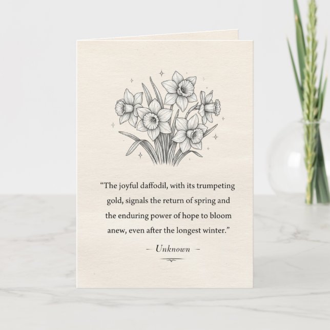 Carte March's Daffodils (Devant)