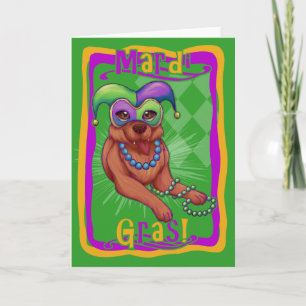 Carte Mardi Gras Chien