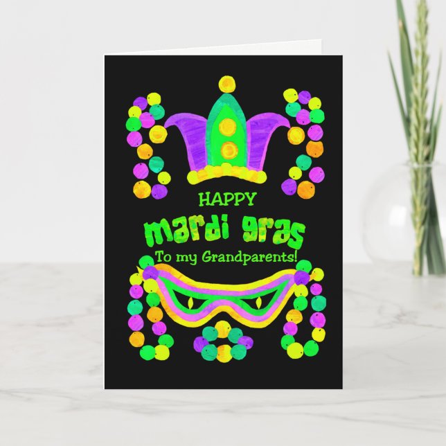 Carte Mardi gras de Bright pour les Grands Parents (Devant)