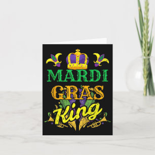 Carte Mardi Gras King Hommes Costume de carnaval Cadeau 
