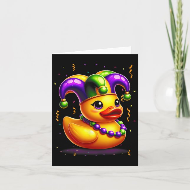 Carte Mardi Gras Rubber Duck New Orlean Carnival Festiva (Devant)
