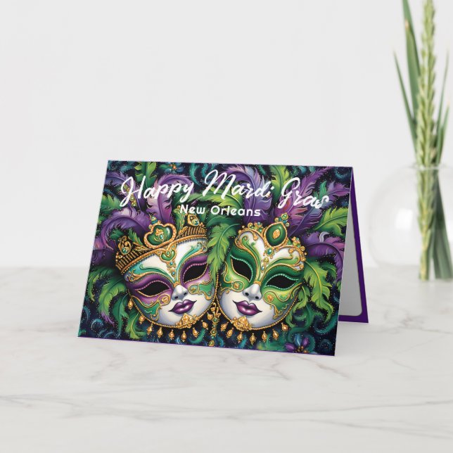 Carte 💚 💜 💛 Mardi Gras Splendor (Devant)