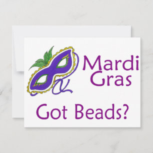 Carte Mardi Gras violet