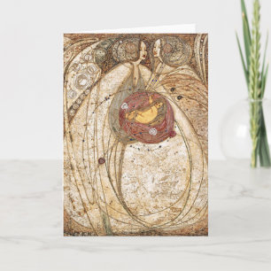 Carte Margaret MacDonald Mackintosh Cœur de la Rose