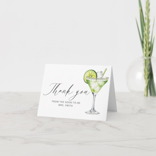 Carte Margarita Fête des mariées Merci (Devant)