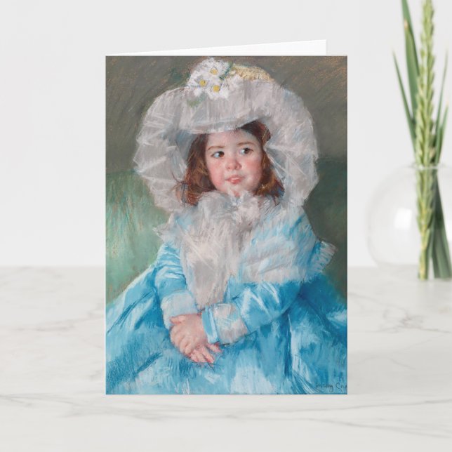 Carte Margot en bleu | Mary Cassatt (Devant)