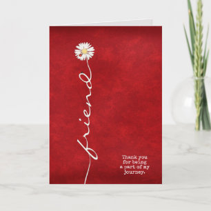 Carte marguerite avec ladybugs pour ami merci