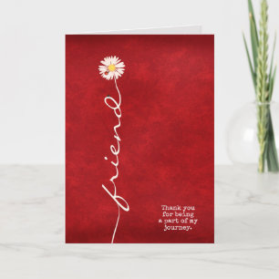 Carte marguerite avec ladybugs pour ami merci