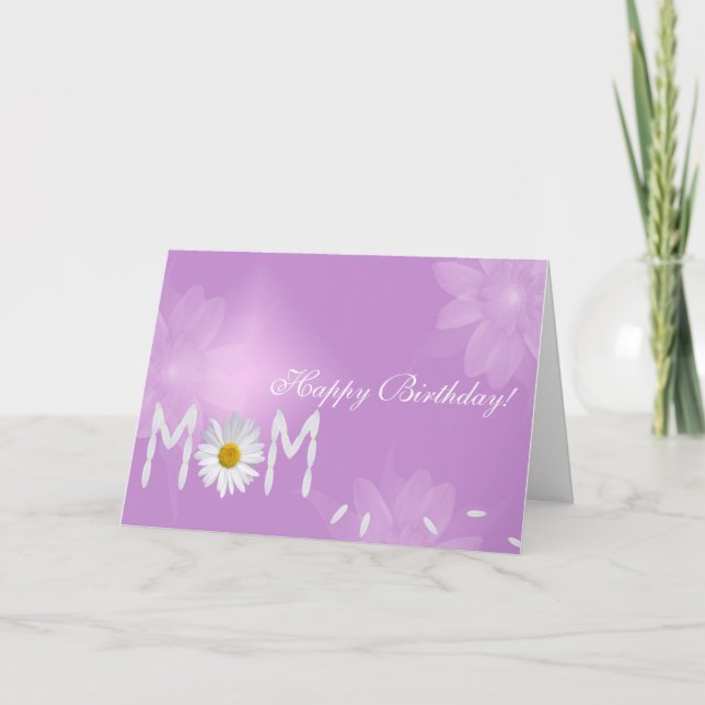 Carte Marguerite d'anniversaire pour la maman (Devant)