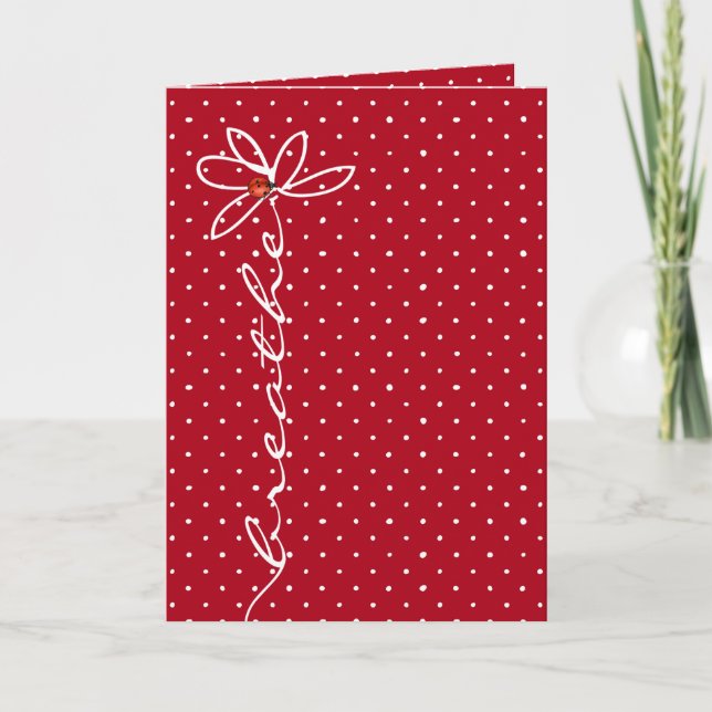 Carte marguerite respirer le texte avec un insecte de da (Devant)