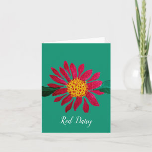 Carte Marguerite Rouge Vierge