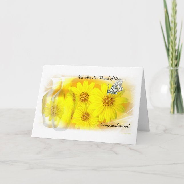 Carte Marguerites reflétées - nous sommes si fiers de (Devant)