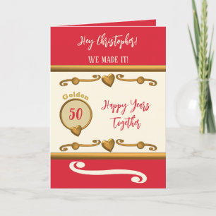 Carte Mari 50e anniversaire nous l'avons fait rouge