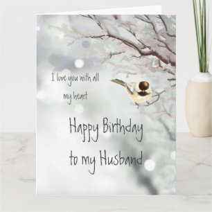 Carte Mari Anniversaire Amour mon coeur Bécasseau