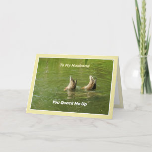 Carte Mari Bonne Anniversaire Mignonne Canards Drôle
