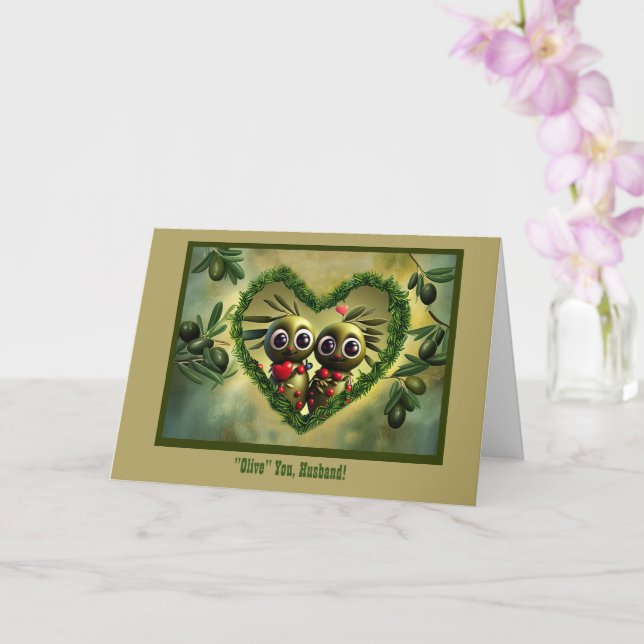 Carte Mari Bonne Fête des pères Mignonne Je T'Aime (Orchidée)
