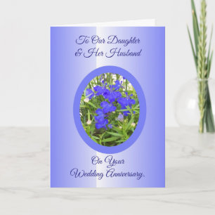 Carte Mari de fille bleue Anniversaire personnalisé