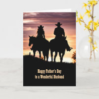 Mari Fête des pères heureuse Cowboy et Cowgirl
