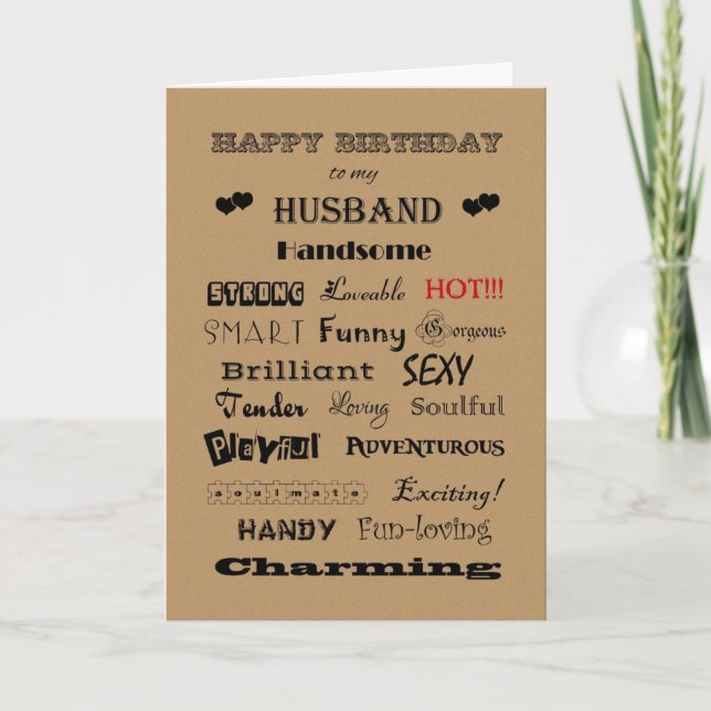 Carte Mari Joyeux Anniversaire Paroles de louanges (Devant)