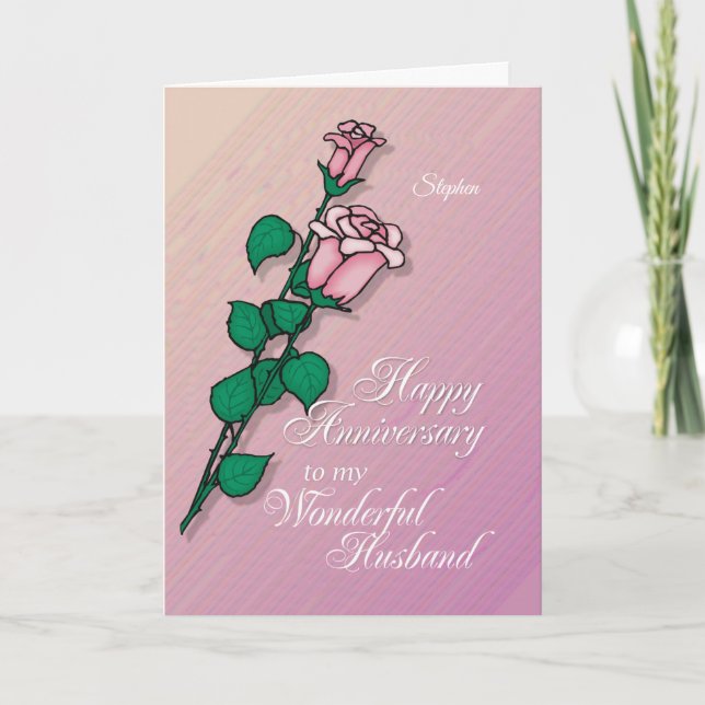 Carte Mari Mariage Anniversaire Nom personnalisable (Devant)