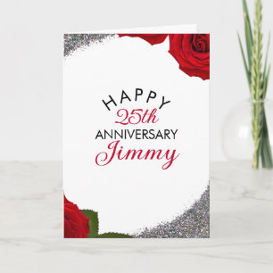 Carte Mari moderne Parties scintillant en argent 25e ann