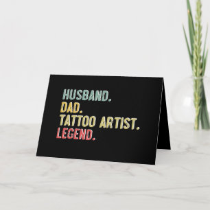 Carte Mari Papa Artiste Tatoueur Légende Hommes Vintage