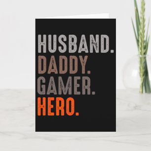 Carte Mari Papa Gamer Héros - Amoureux d'Esport - Jeu Vi