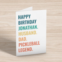 Mari Papa Pickleball Legend Nom personnalisé Anniv