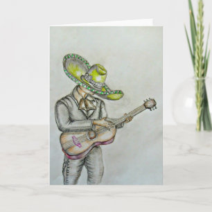 Carte Mariachi avec guitare