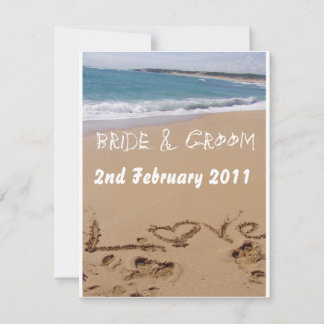 Carte Mariage à la plage