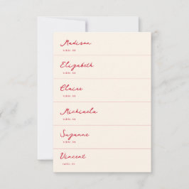 Carte Mariage à main rouge do-it-yourself