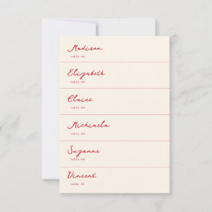 Carte Mariage  à main rouge do-it-yourself