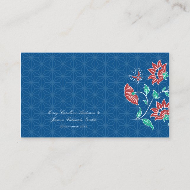 Carte Mariage Aiyana Floral Batik (Devant)