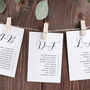 Carte Mariage alphabétique