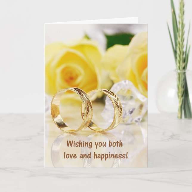 Carte Mariage "Amour et Bonheur" (Devant)