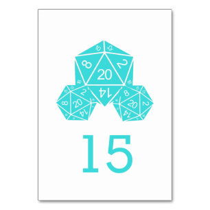Carte Mariage Aqua D20 Dice