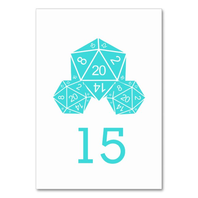 Carte Mariage Aqua D20 Dice (Par défaut)